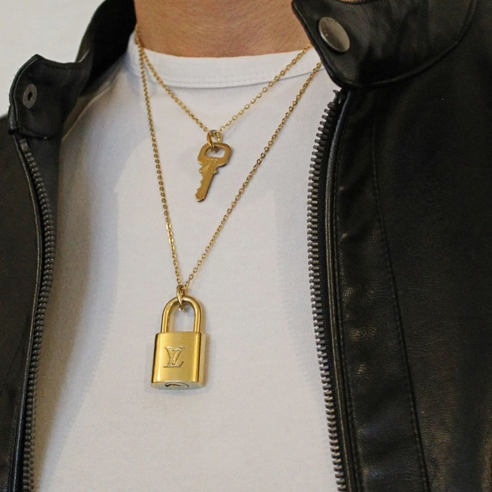 Authentic Louis Vuitton padlock and key layered necklaces - Picture 7 of 7